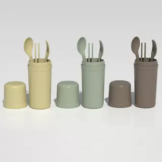 24PCS PP Dinnerware Set Durable PP Kitchenware Plate Bowl Cups Cutlery Daily Use PP Tableware Set