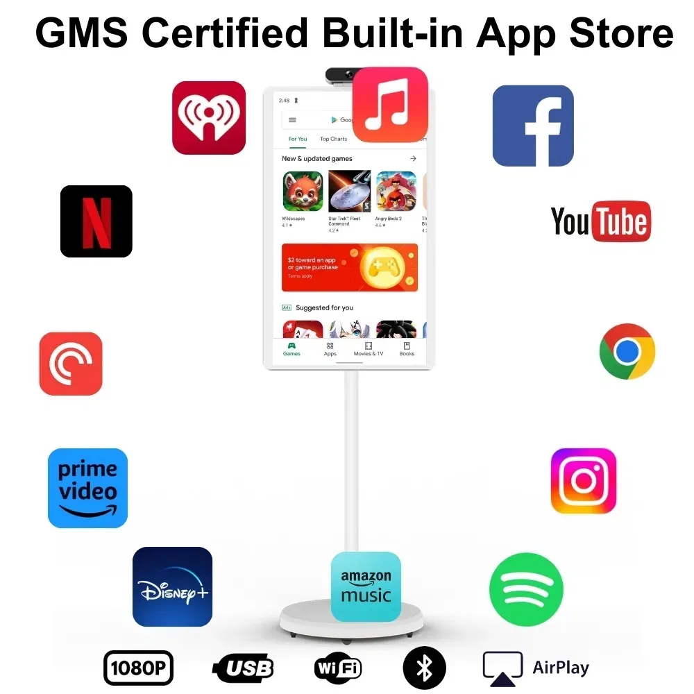 Hot Sales 24-Inch Wireless Portable Smart Touch Screen Mobile TV