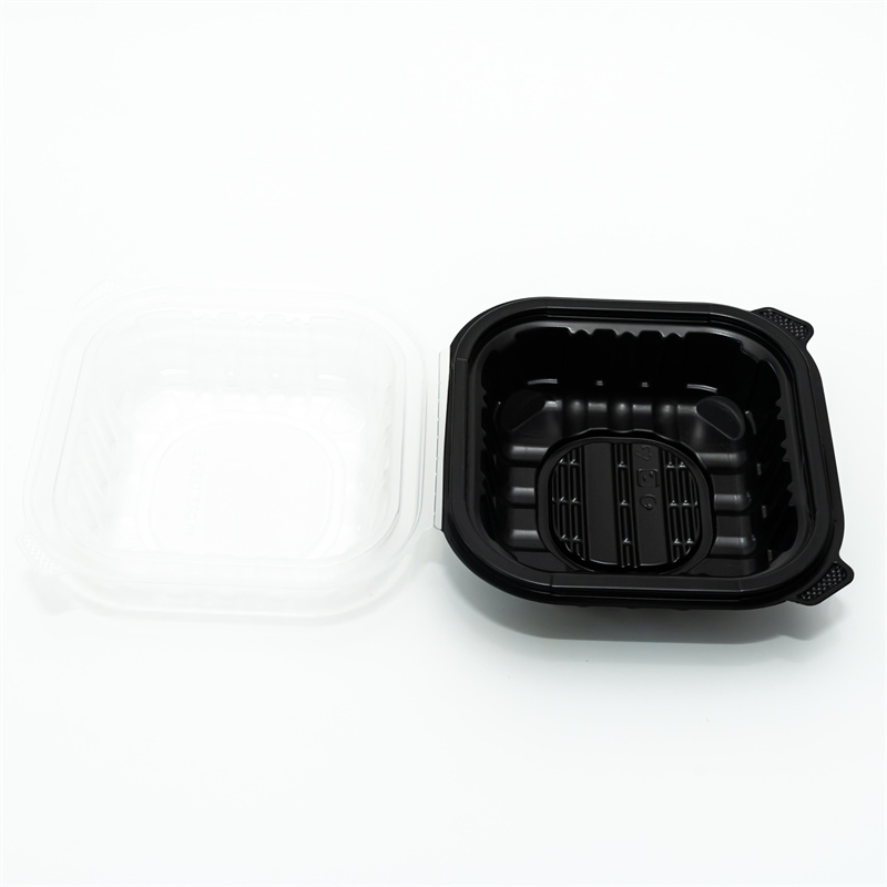 Microwave Safe BPA-Free Plastic Packaging 6"X6" Premium PP Hinged Container