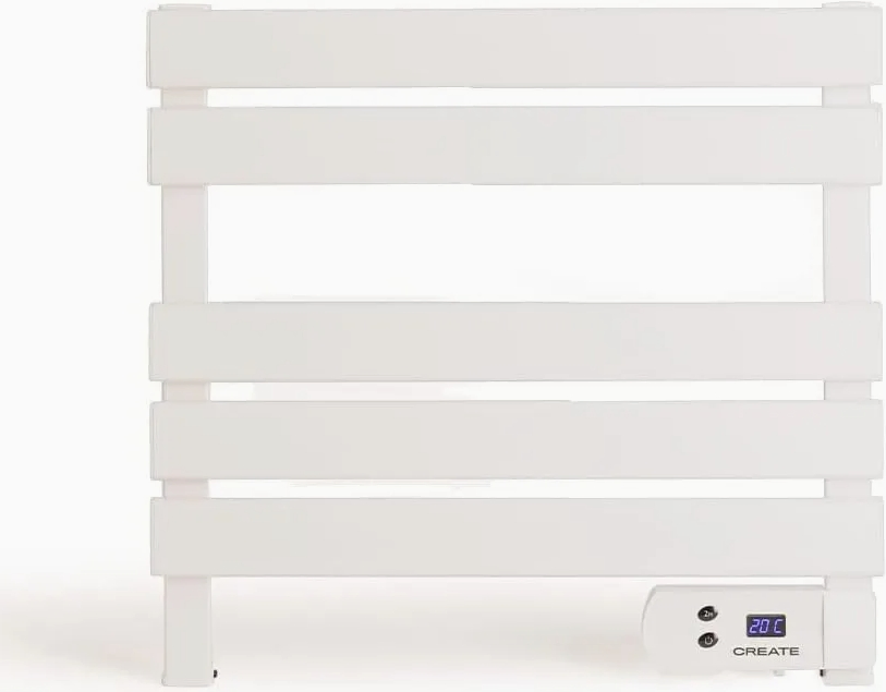 White Mini Smart Electric Heating Towel Rack Aluminum Drying Warmer Bathroom