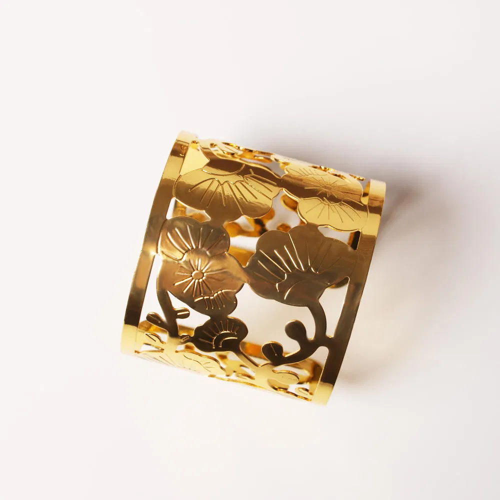 Elegant Ginkgo Leaf Napkin Rings for Weddings and Events