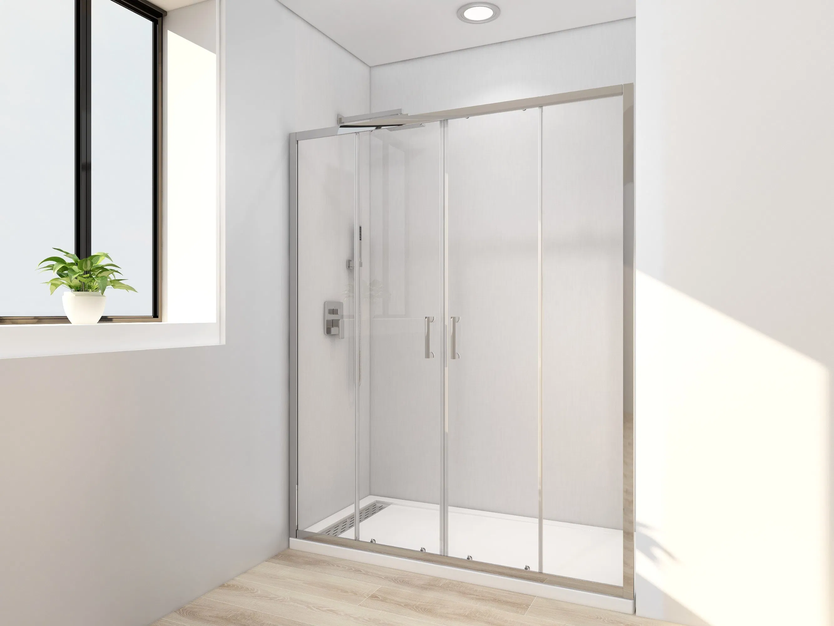 Two Doors Sliding Shower Enclosure with Tempered Glass