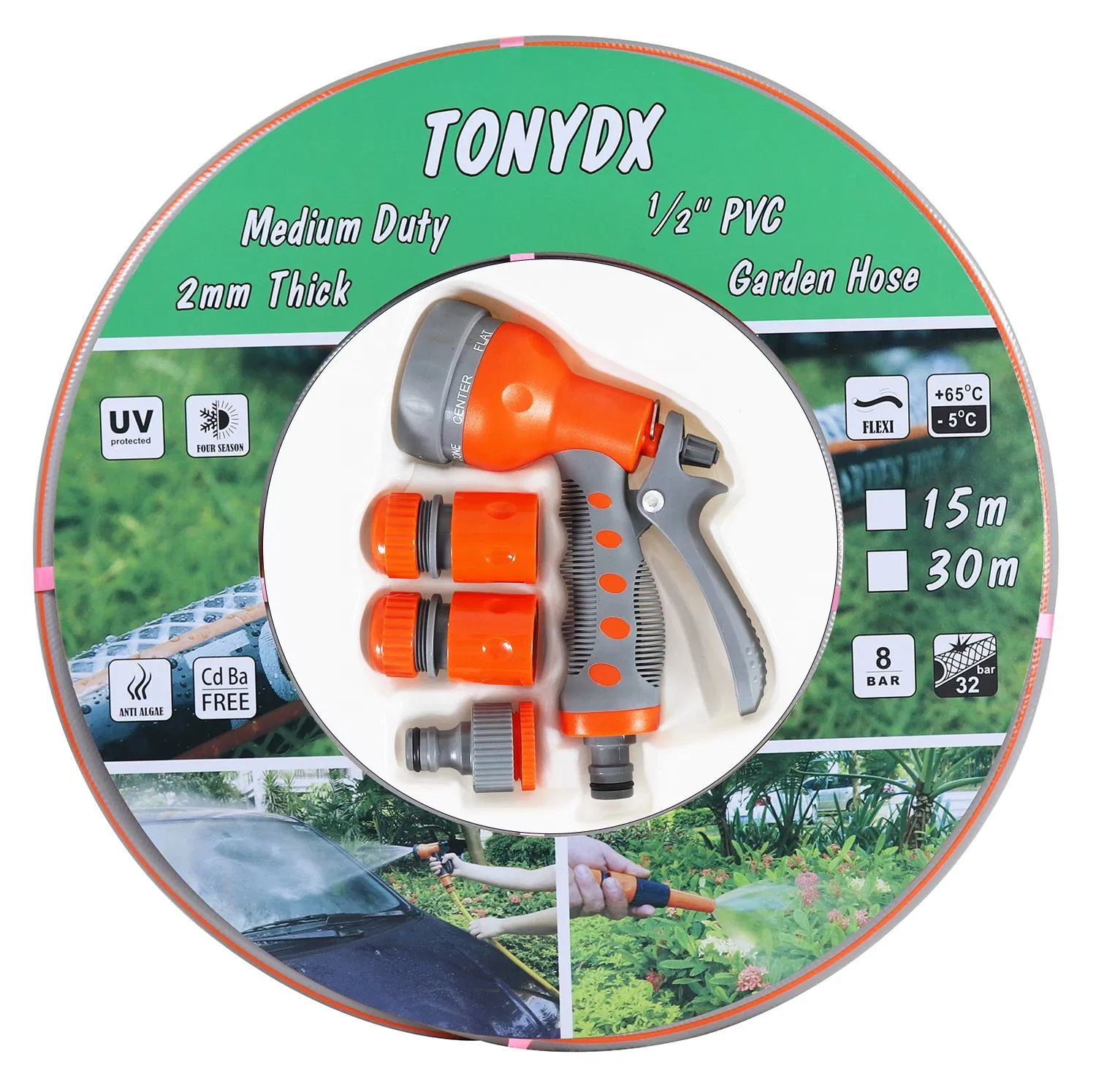 Premium Expandable Garden Hose with Durable Reel System