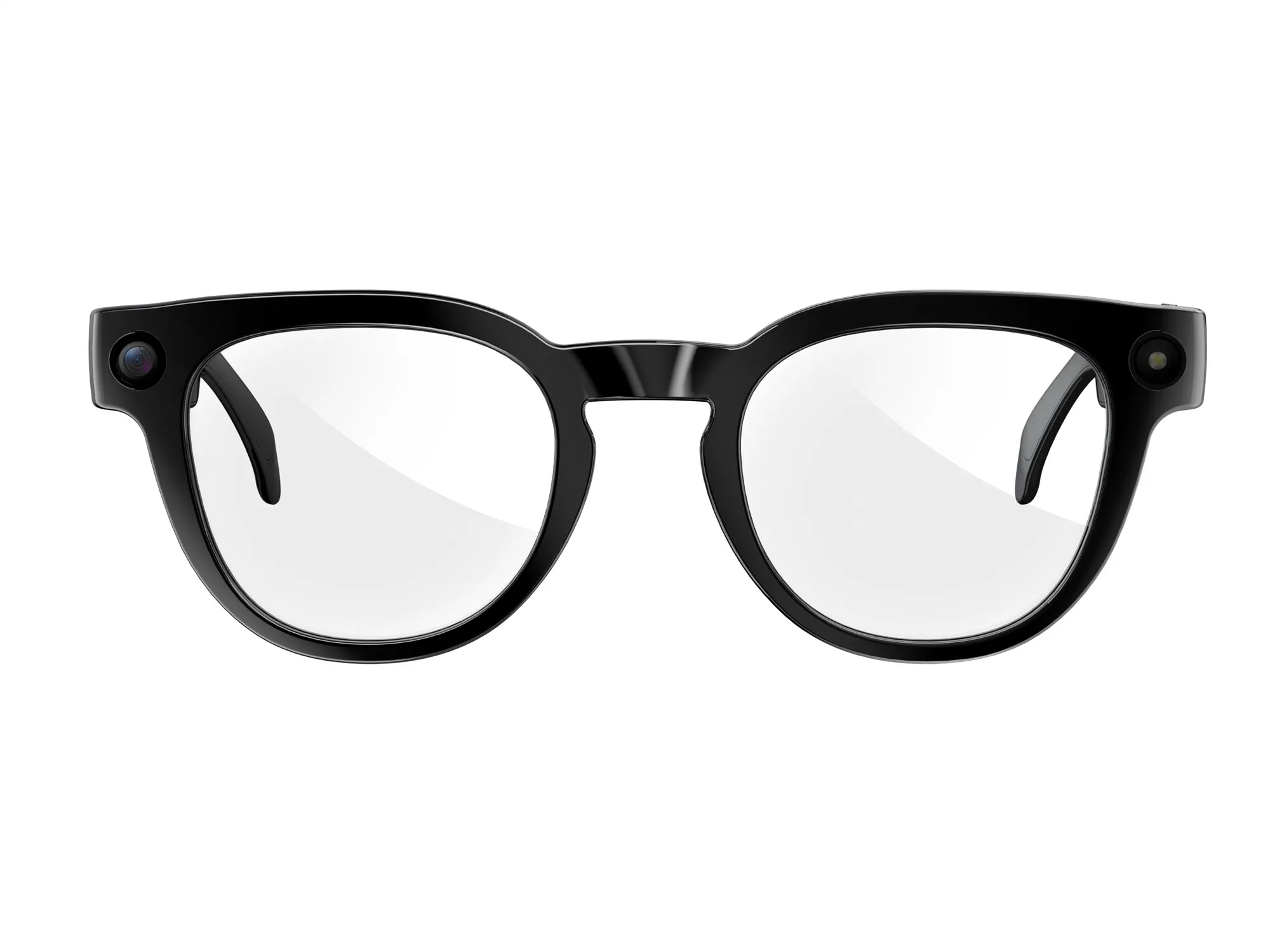 Fashionable White Smart Glasses Waterproof Magnetic Charging-Listen Music Take Calls Ai Real-Time