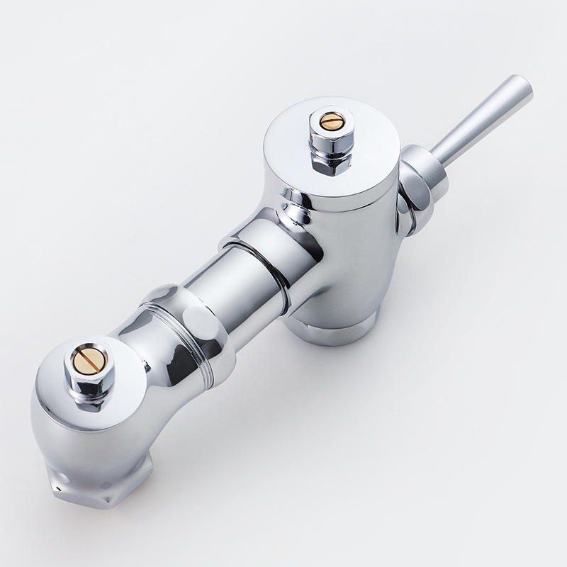 Custom Brass Horizontal Pedal Flush Valve with Dual-Flush Feature Hand Press Lever Handle for Hotel and Bathroom Urinals