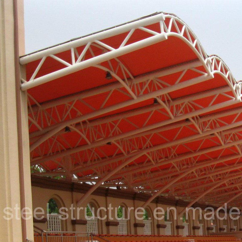 Stadium Steel Structure Construction Building Pipe Truss and Tensioned Membrane