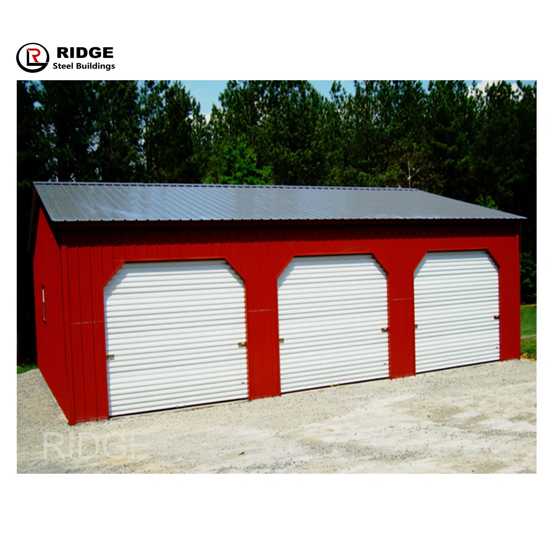 Rolling Door Metal Modular Prefabricated Light Steel Structure Building Garage