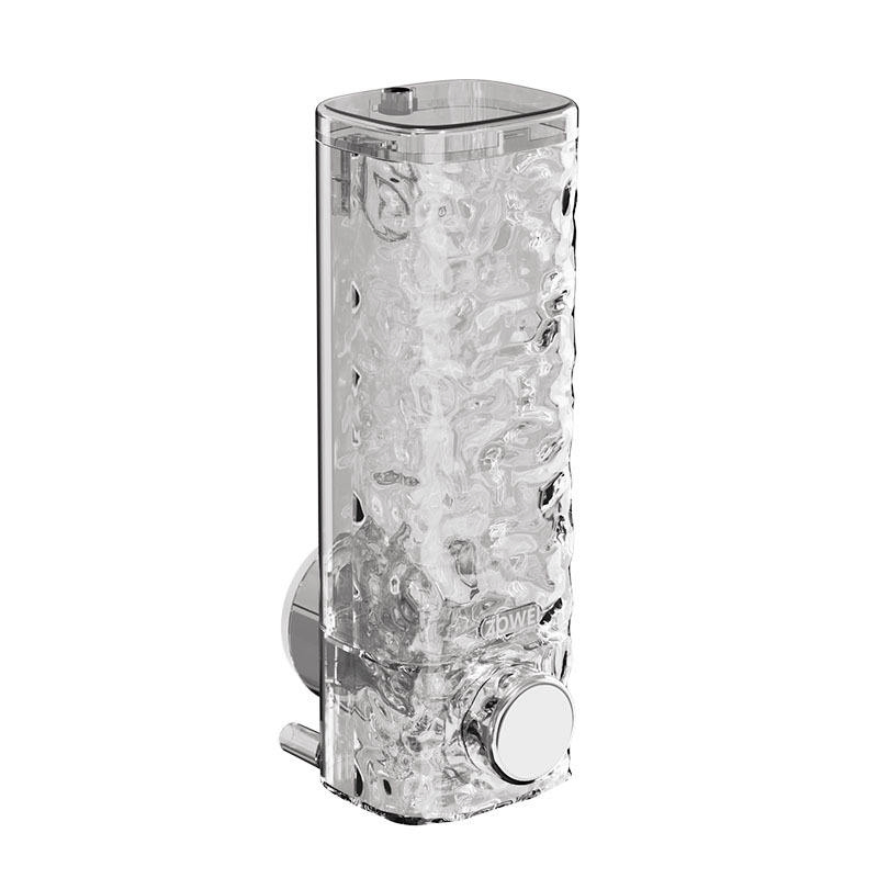 Square Plastic Hand Sanitizer Bottle Wall-Mounted Soap Dispenser Shower Gel Box