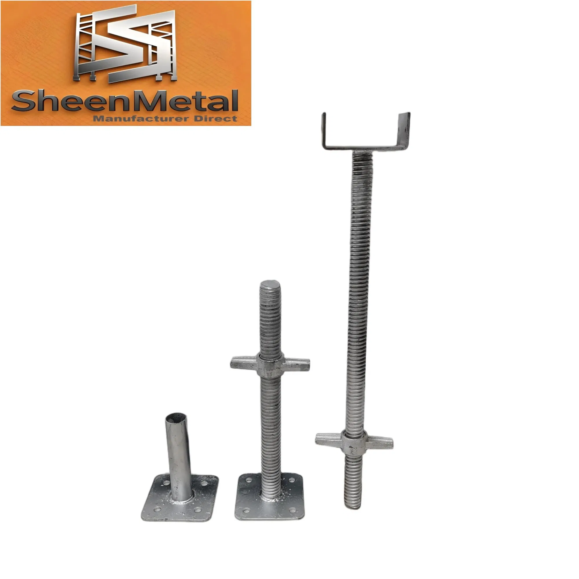 Skidproof Adjustable Scaffolding Base Jack up Jack for All Environments