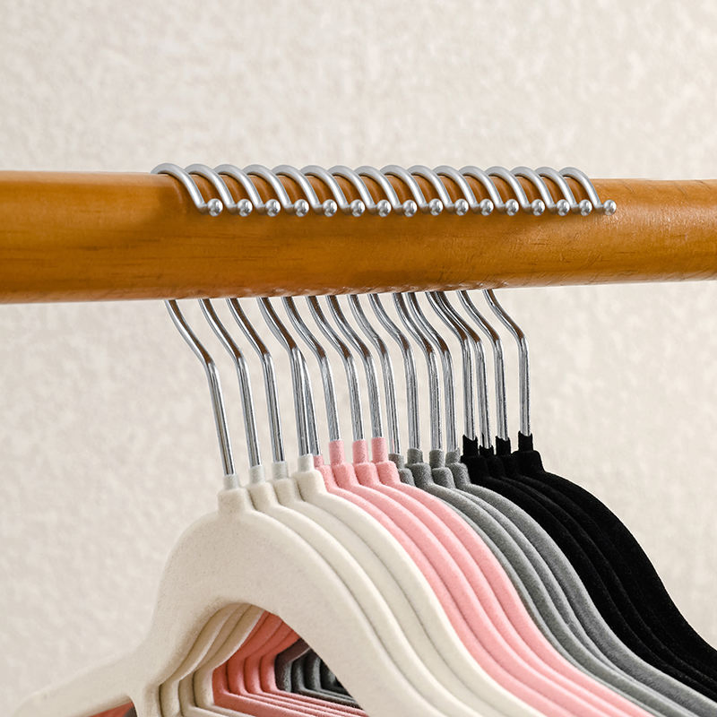 5packs with Paper Card Velvet Hangers Cheap Coat Non Slip Suit