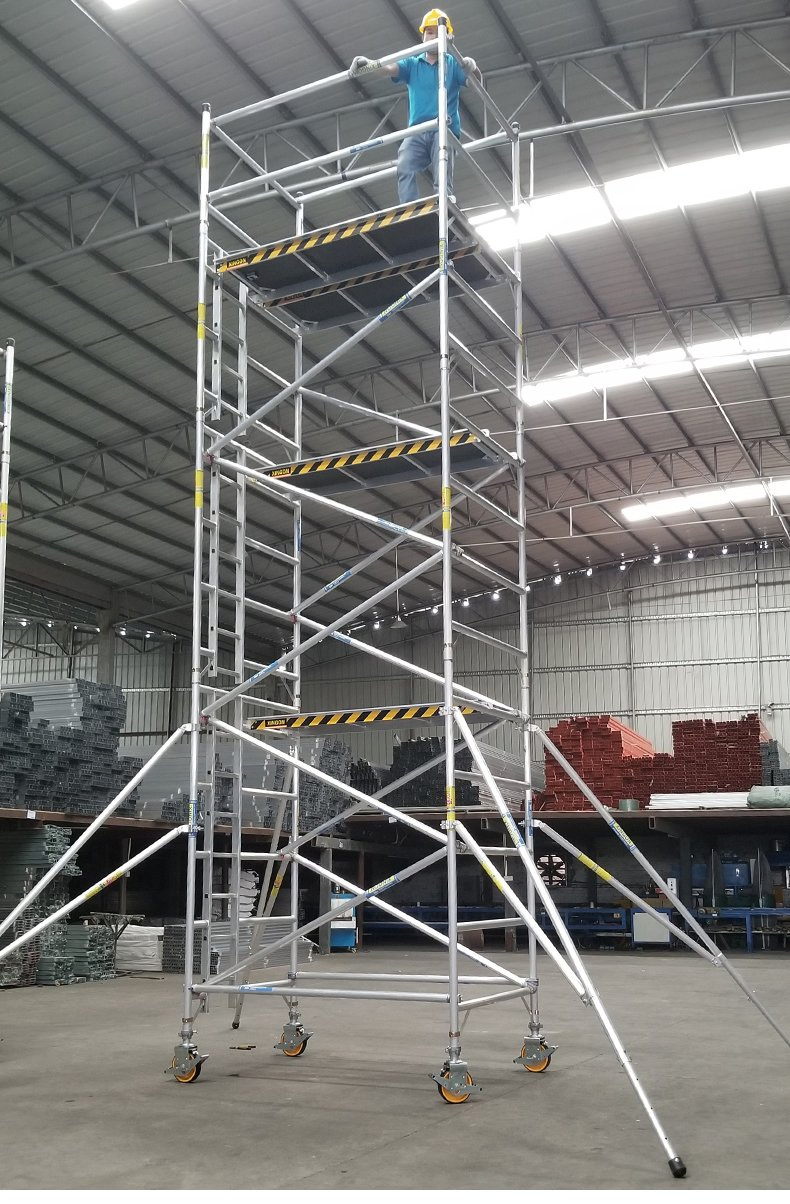 Heavy-Duty Pin Lock Scaffolding and Platform Ladder for Safe Work