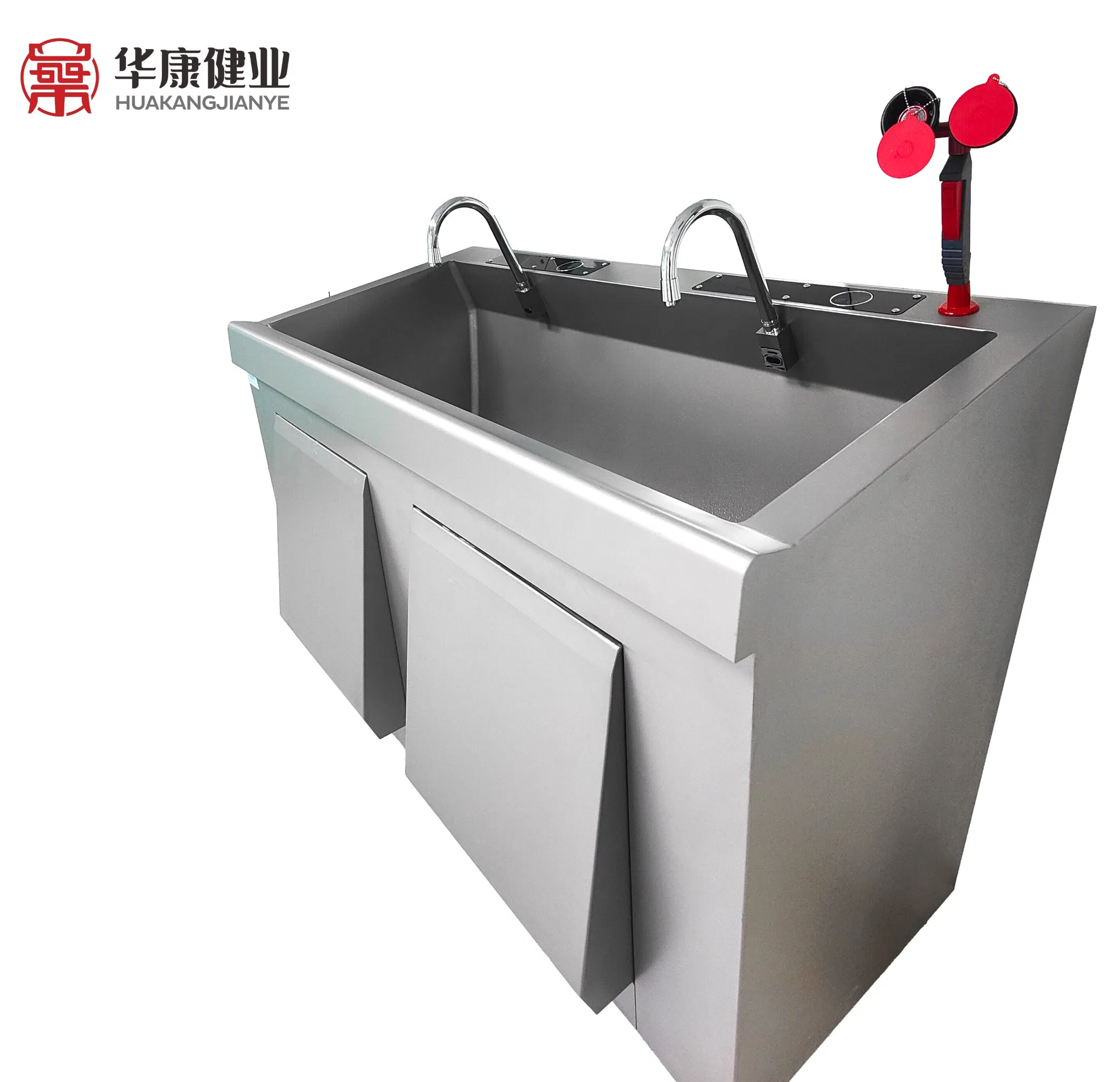 304 Stainless Steel Surgical Scrub Sink Knee-Activated Faucet Medical Basin Sink for Hospital