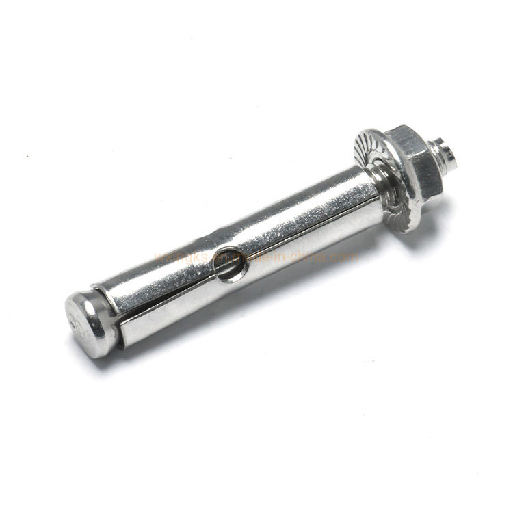 Анкерный болт с гайкой и распорной втулкой для бетона