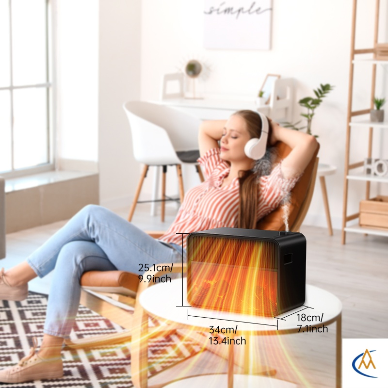 Compact Design Maximum Comfort Fireplace Humidifier Heater for Small Spaces