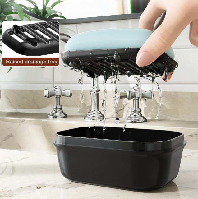 Single Plastic Soap Dish Tidy Look Neutral Bathroom Accessories