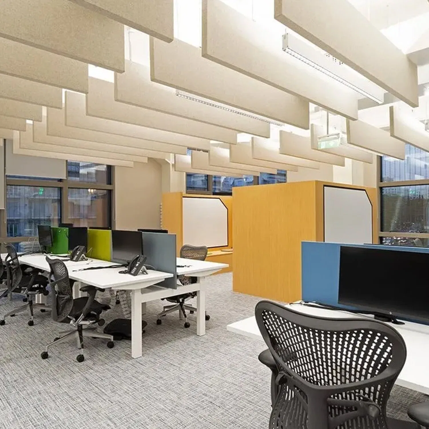 Recycle Material Easy Hanging Sound Proof Ceiling Baffle Polyester Fiber Pet Felt Acoustic Sound Absorbing Panels