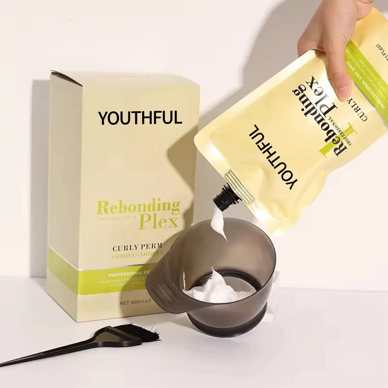 Professional Natural Permanent Hair Perm Lotion 3D Curling Perm Treatment