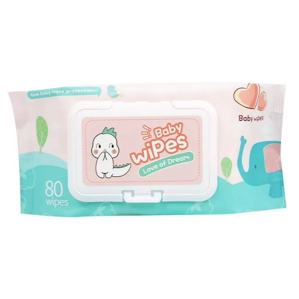 High Quality 80PCS Mother Care Samples Offered Organic Soft Aqua Wet Wipes for Baby Sensitive Skin Customise Wet Wipes