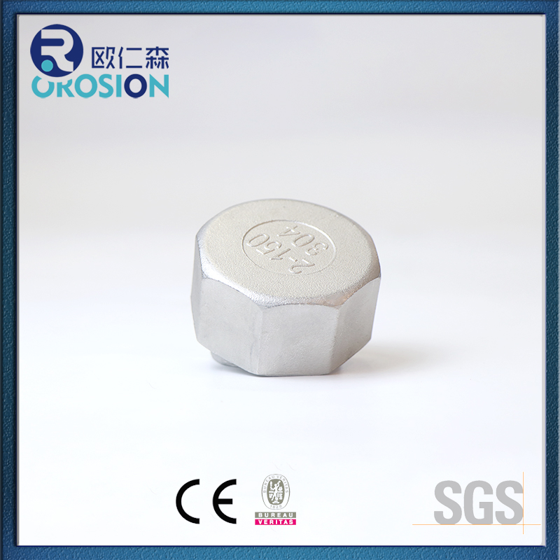 Durable Stainless Steel 304 316 Hexagon End Cap Connector for Pipe Systems