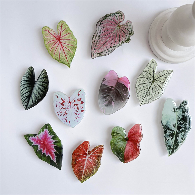 Popular Acrylic Phone Foldable Customized Phone Grip with Plant Leaf Design Acrylic Phone Holder