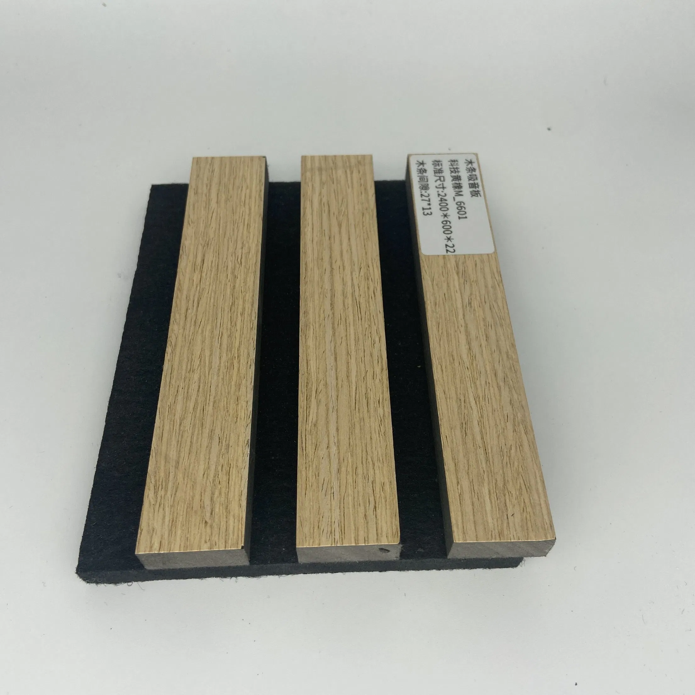 Soundproof Oak Wood Slatted Board Acoustic Wall Panel 3D Wall Panel