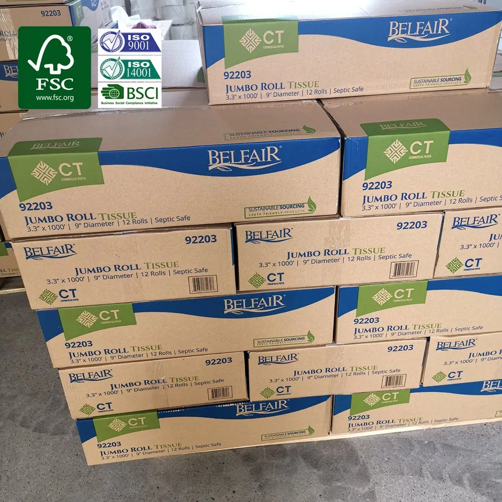 Custom Logo Bamboo White 3 Ply Toilet Tissue Paper