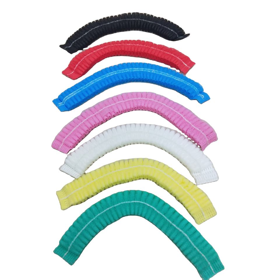 Disposable PP Colored Non-Woven Round Cap Surgical Round Nursing Bouffant Clip Cap Hair Head Cover Cap