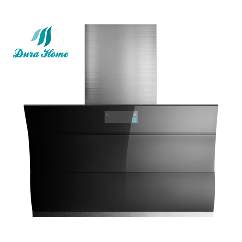 Elegant Golden Range Hood - Kitchen Hood with Push Button and Remote Cooker Hood