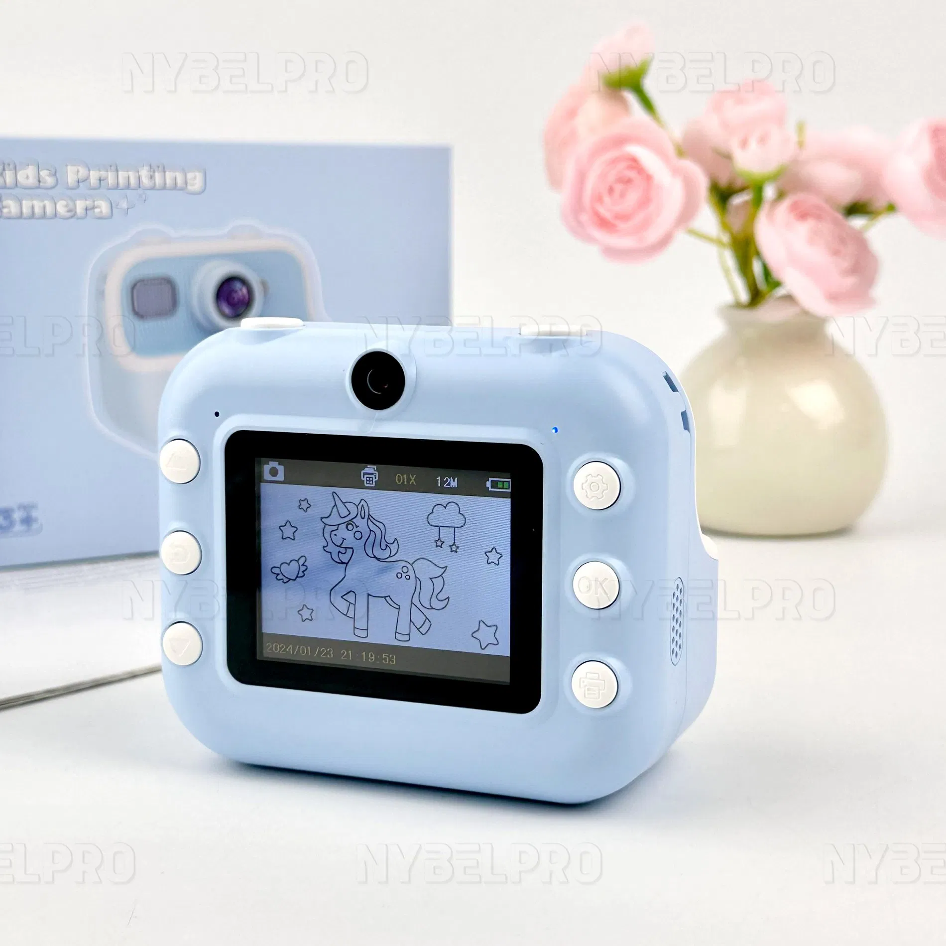 Nybelpro Pink/Blue Mini Instant Printer Cameras Entertainment Camera camera Para Ninos Kids Toy Digital Camera Photographic Paper Children Camera