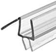 Frameless Shower Door Bottom Strip with Drip Rail Thick Glass Long Sweep