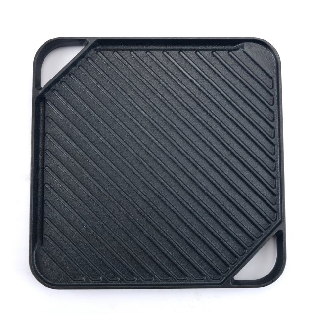 Reversible Griddle Pre-Seasoned Cast Iron Grill with Handles