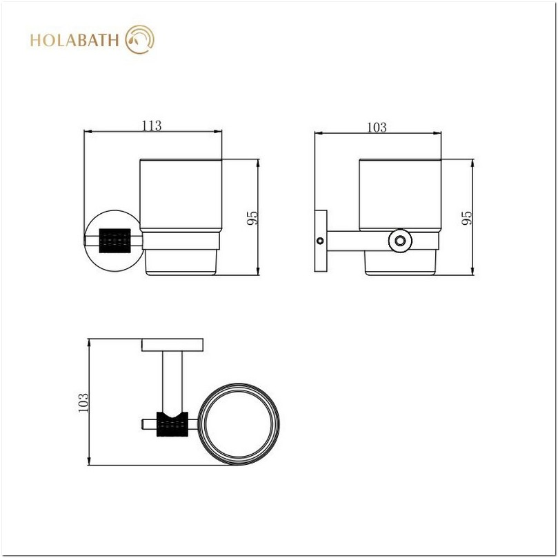 Держатель для стакана и зубных щеток из нержавеющей стали