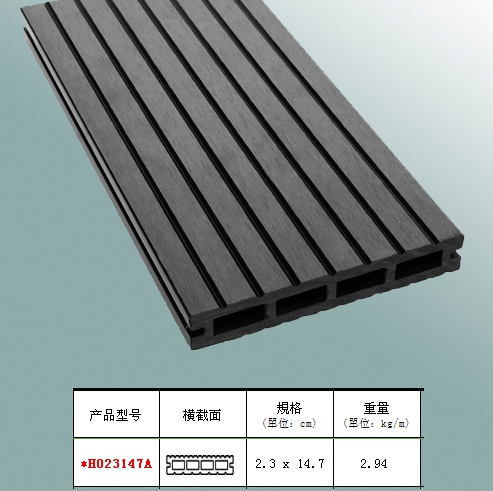 Ocox Free Maintain High Quality Hollow Outdoor WPC Terrace Decking (H023147)