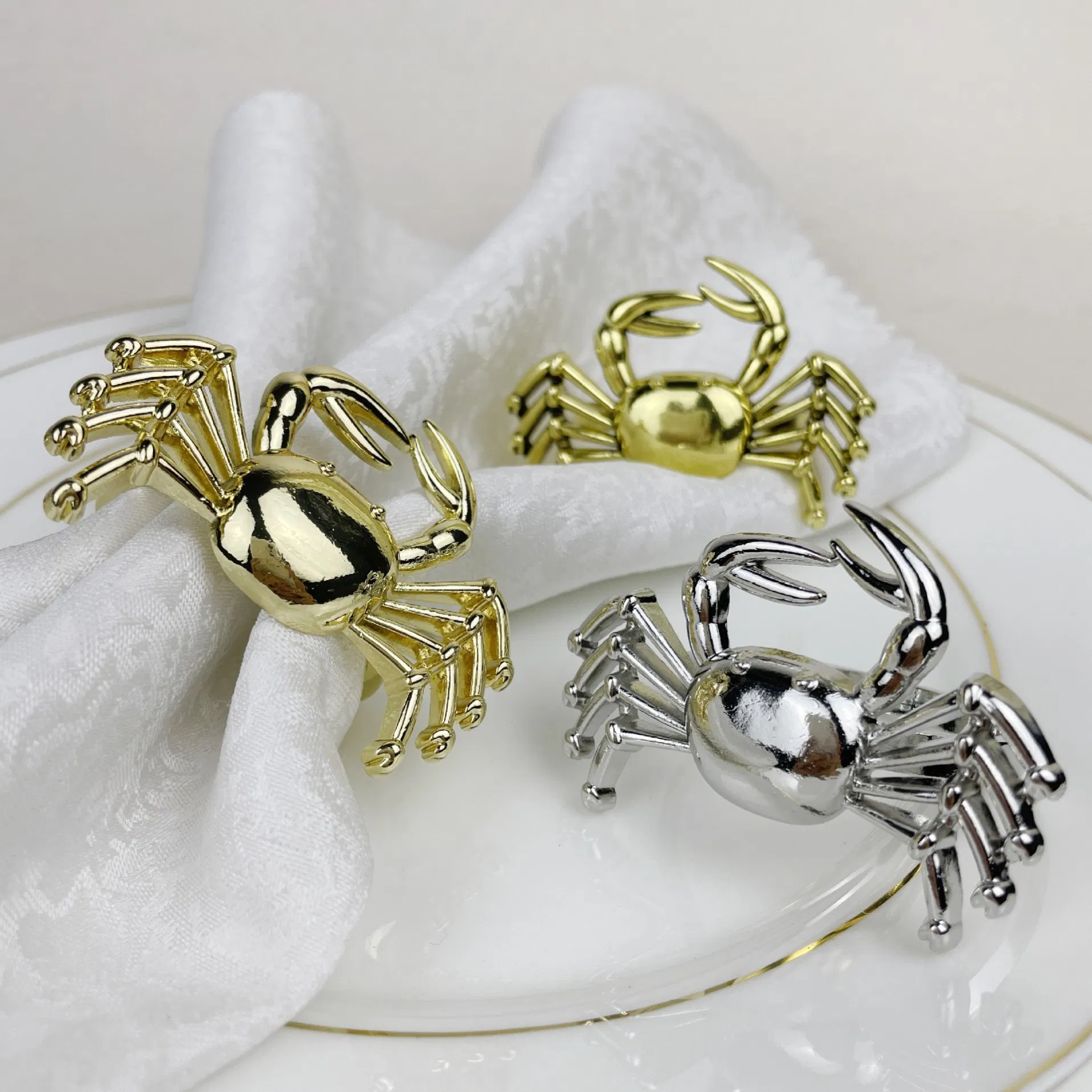New Design Crab Exquisite Creative Table Decoration Napkin Rings