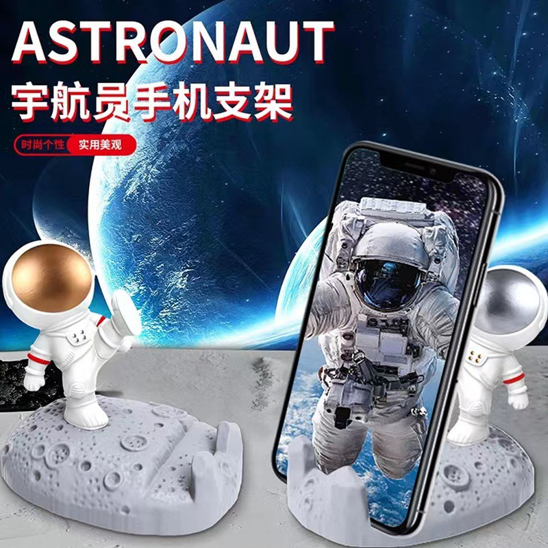 Mobile Phone Holder Novelty Astronaut Lazy Desktop Gift Decorative Cell Phone Holder