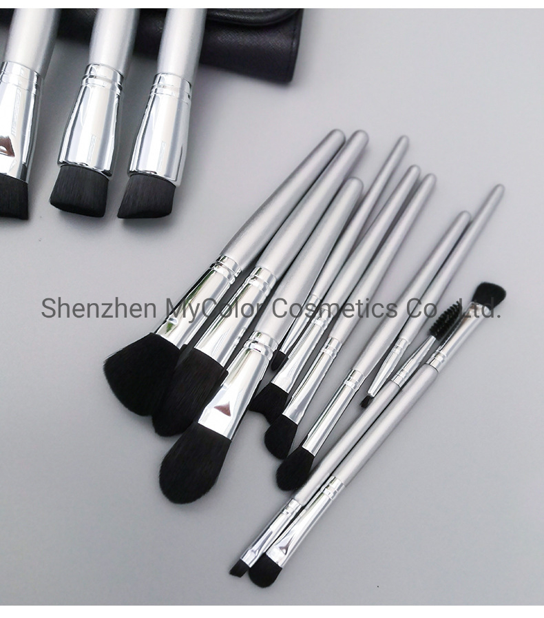 15PCS Professional Makeup Brushes Set Premium Nylon Synthetic Powder High Gloss Eyeshadow Cosmetics Brush