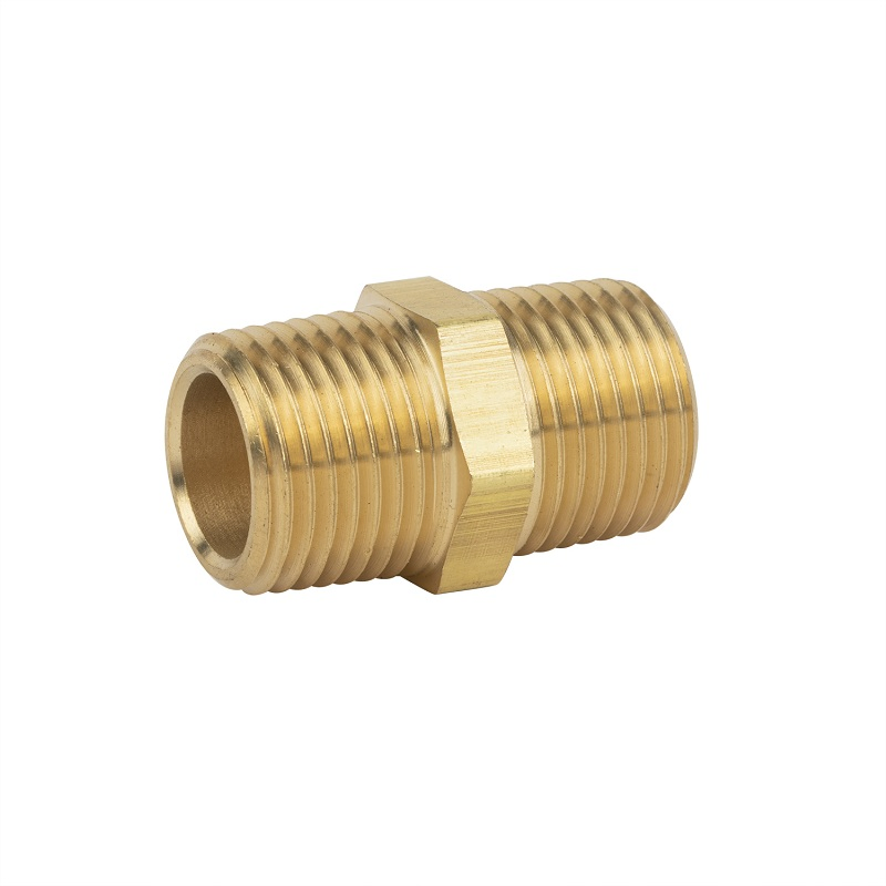 Brass Male to Female Thread Hexagonal Nipple for Plumbing Pipe Fittings