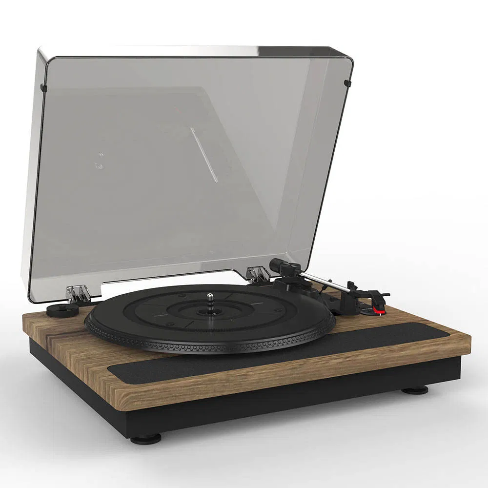 Hi-Fi Stereo Multi-Functional Bluetooth Turntable Gramophone Professional Vinyl Record Player with Two Speakers