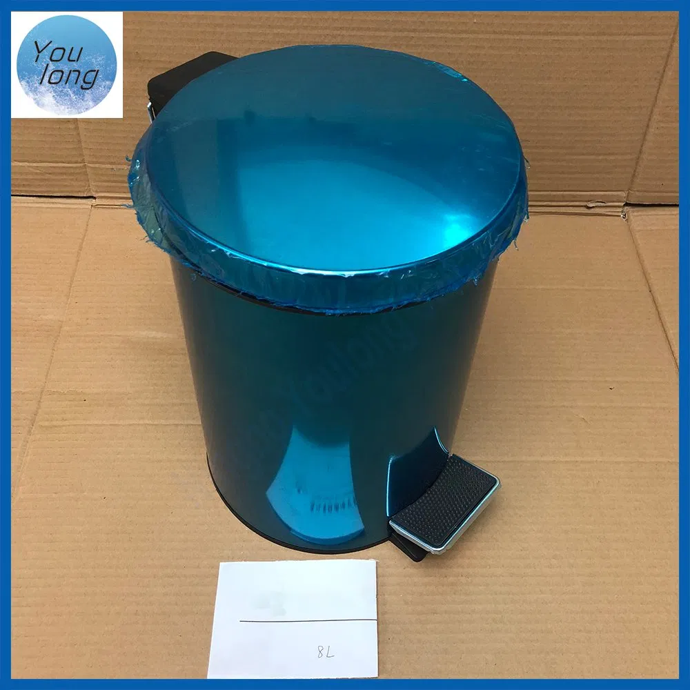 8L Stainless Steel Sturdy Pedal Bin Office Dustin Waste Bins