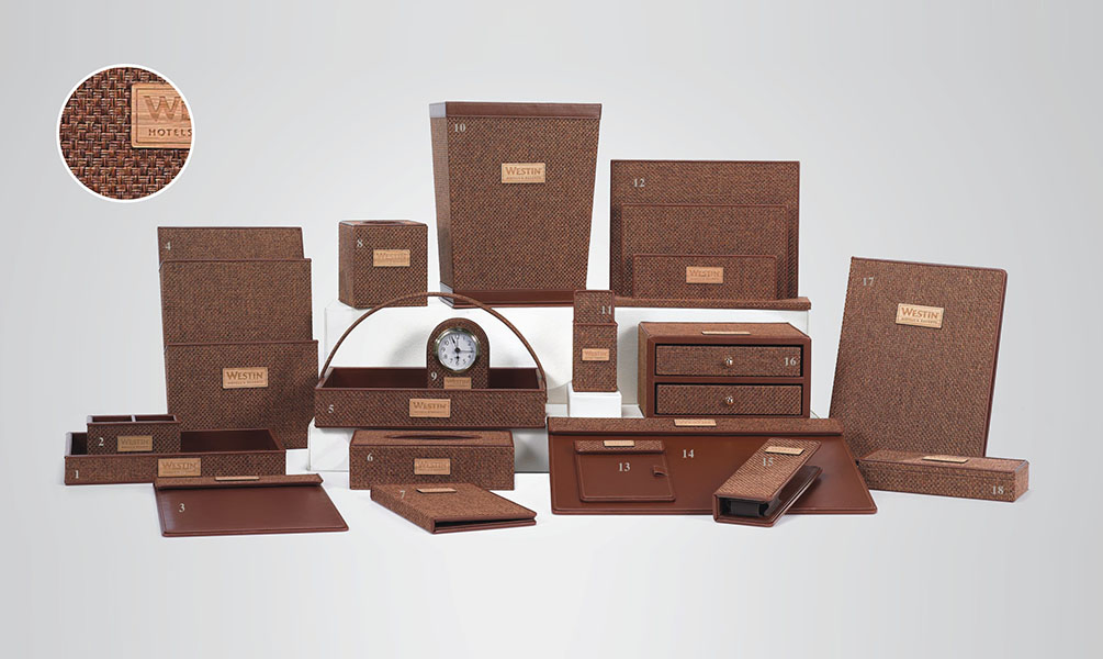 Guestroom Leather Accessories, Hotel Amenity Leather Products