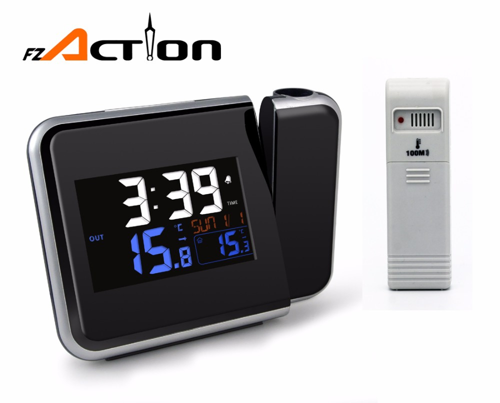 Digital LED Snooze Alarm Projection Clock Weather Station