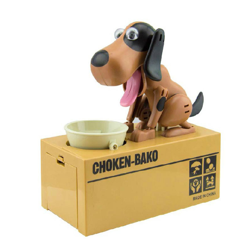 Portable Bank Electric Hungry Dog Money Creative Coin Saving Box Wbb16087