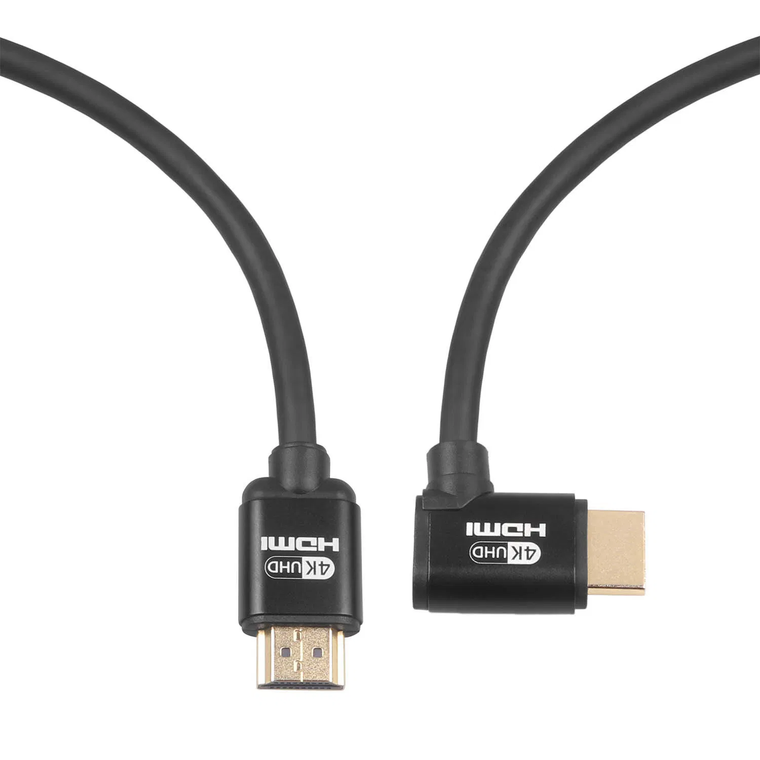 Right Angle 270 Degree to Vertical Right HDMI 2.0 Cable, Support 4K 18g 3D Video, Ethernet, Arc