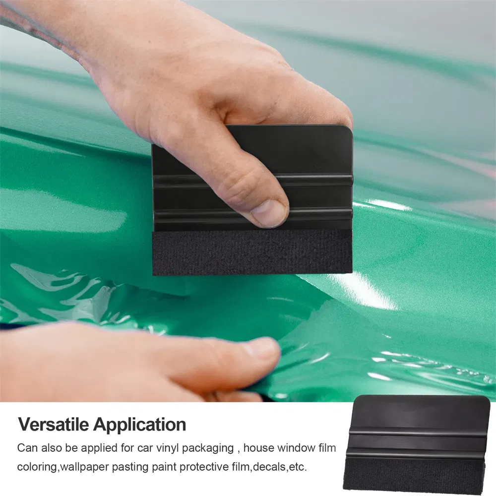 Custom Car Vinyl Wrapping Tool Set - Plastic Squeegee with Felt Edge