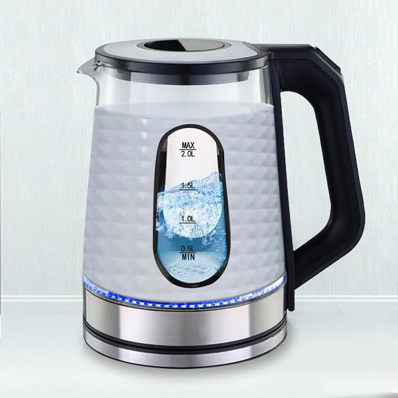 Large-Capacity Boiling Water Kettle to Prevent Dry Burning with Blue Light