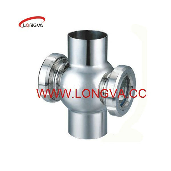 Sanitary Stainless Steel Four Ways Sight Glass