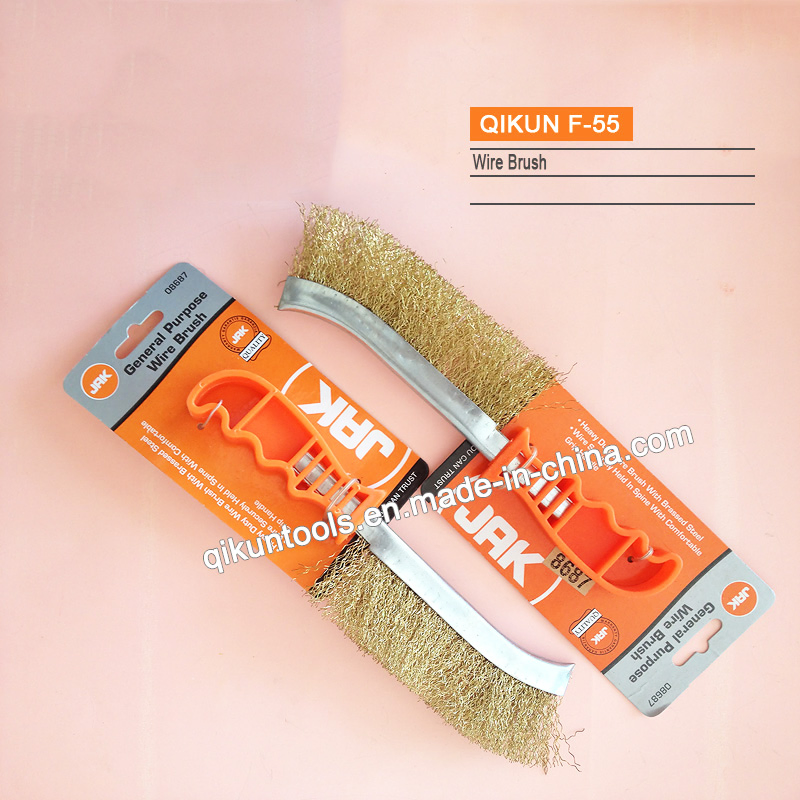 N-59 Decoration Construction Hardware Hand Polishing Tools Plastic Handle Wire Steel Brush