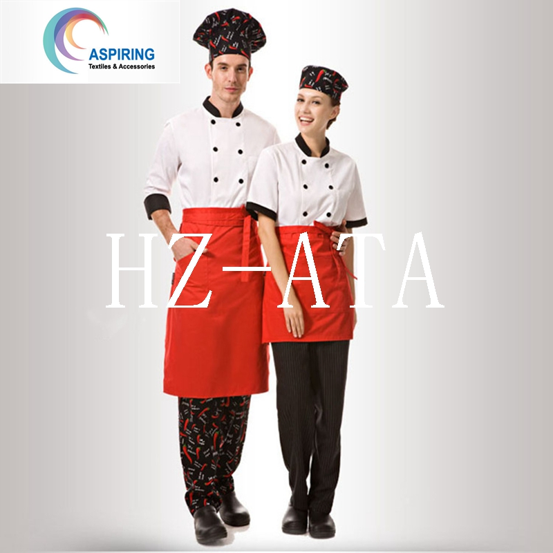 Restaurant Waiter White Waist Apron with Pocket