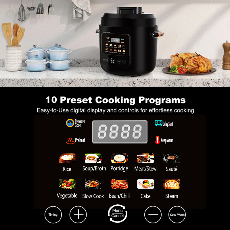 Best Deluxe Durable Aluminium Alloy Electric Pressure Cooker Wholesale for Household and Commercial