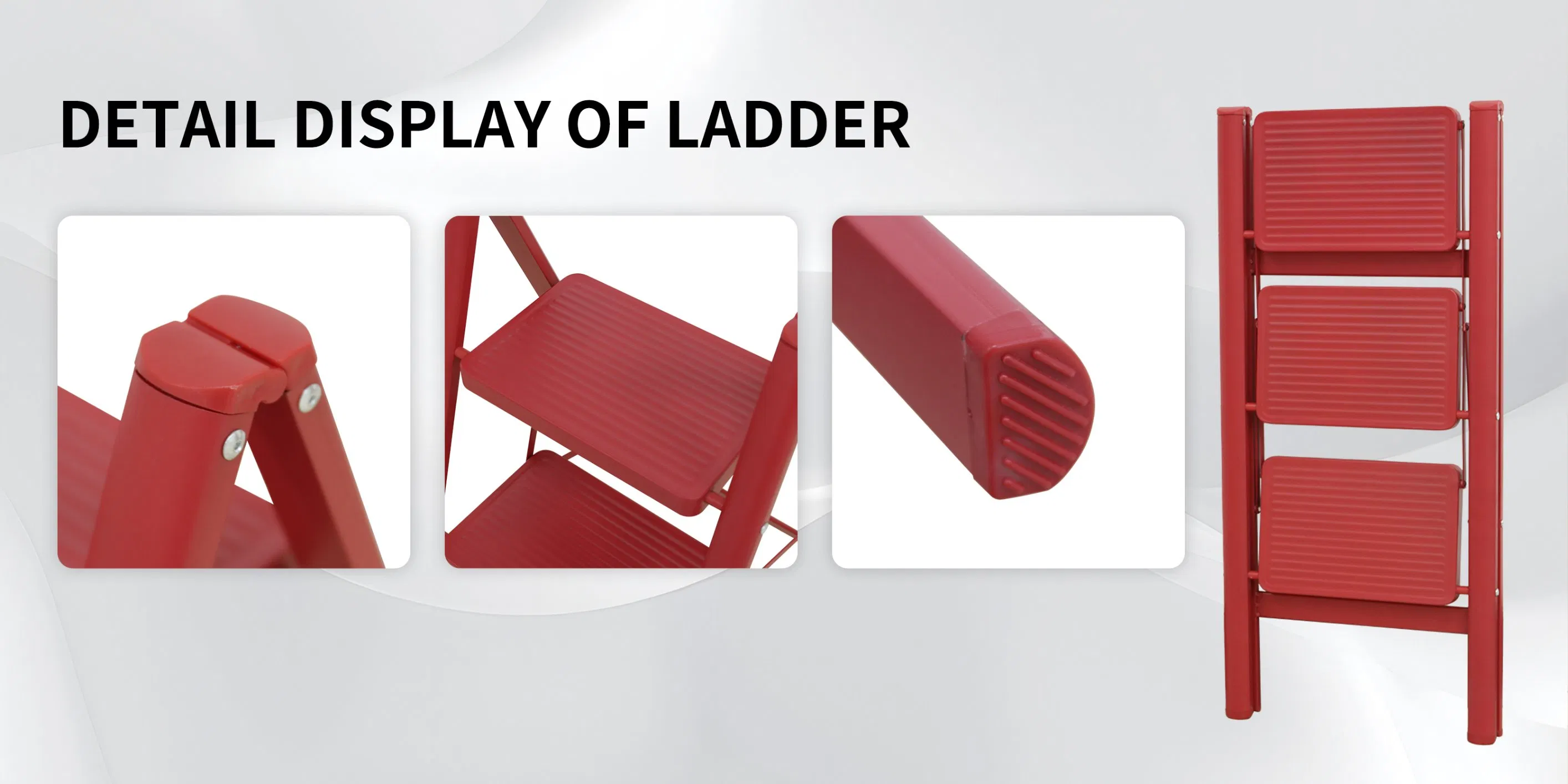 3 Step One Side Folding Step Wall Ladder Roof Rack Prado 150 Folding Side Ladder Kitchen Stairs Iron Attic Step Stool